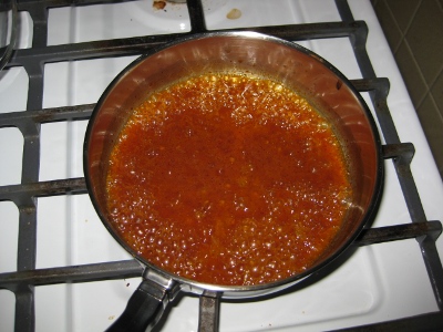 reducing the marinade