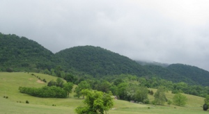 clouds lowering over the West Virginia hills