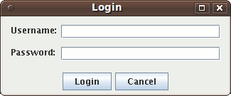 a login dialog